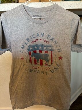 American Highway Gray Graphic Short-Sleeve Tee